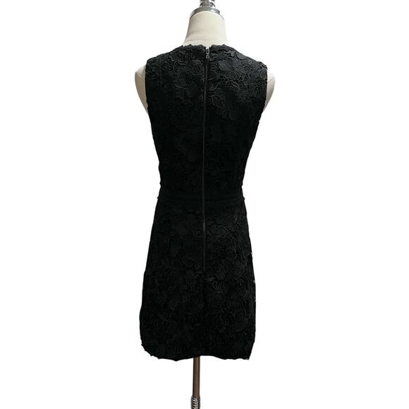 Alice + Olivia Black Cocktail Party Lennon Lace Mini Night Out Dress Sz 4 - Picture 10 of 16